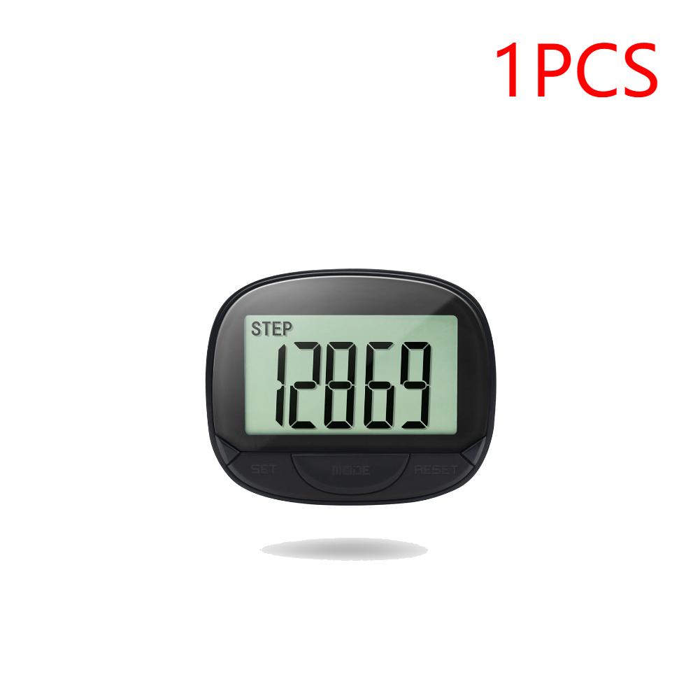 Clip-On Pedometer Electronic Pedometer Digital Display Simple Step Tracker Large Screen Multifunctional for Adults Seniors Dog