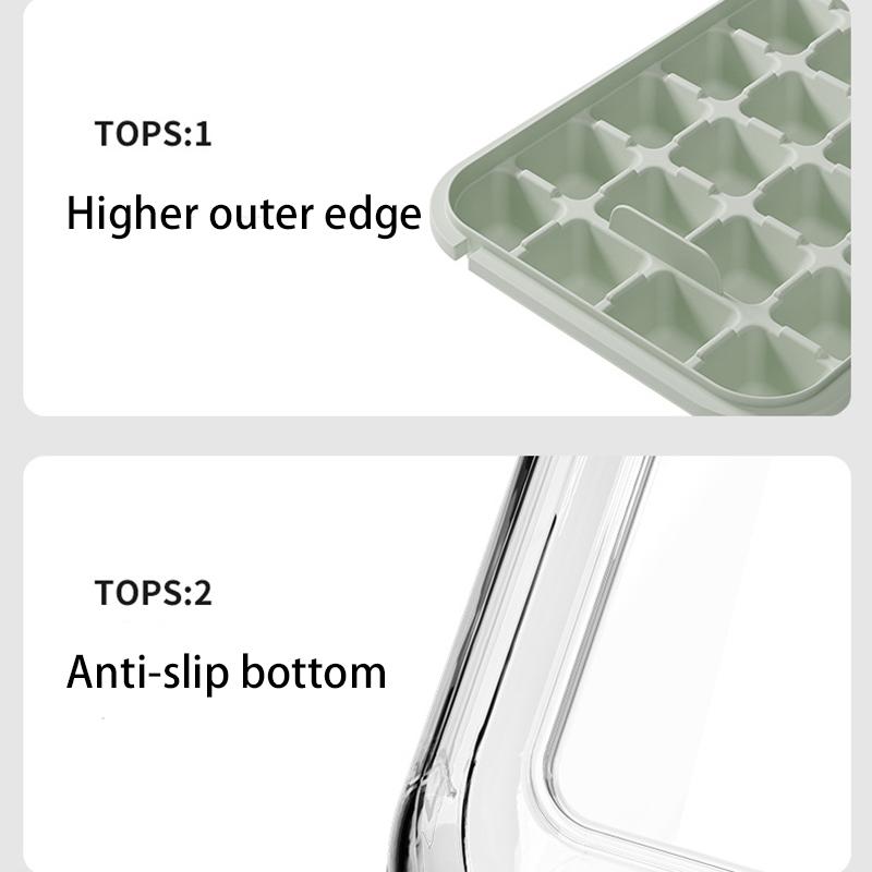Forma na 18/32 kostek ledu s víkem, lopatkou a úložným boxem, vyjmutí jedním kliknutím, výrobník ledu, DIY, koktejlové nástroje na whisky