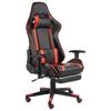 Day and Night - Day and Night Swivel Gaming Chair with Red PVC Footrest