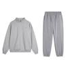 Unisex Winter Hooded Sweatshirt Set Casual Sportswear Oversized Pullover Tracksuit Korean Style