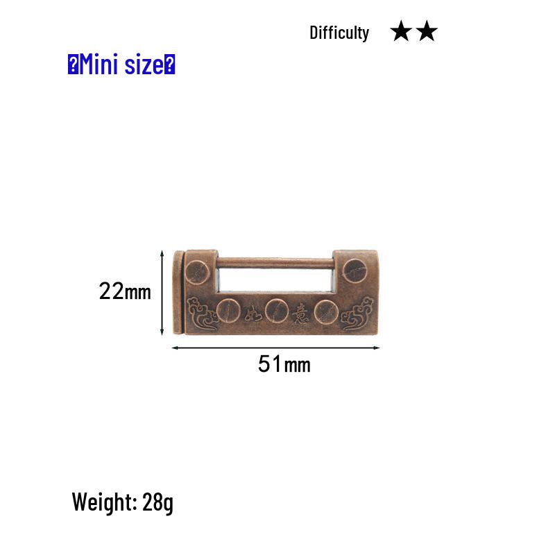 Intelligence Puzzle Zinc Alloy Disentanglement Rings - Unlock Nine Linked Rings Kongming Luban Lock Educational Toy