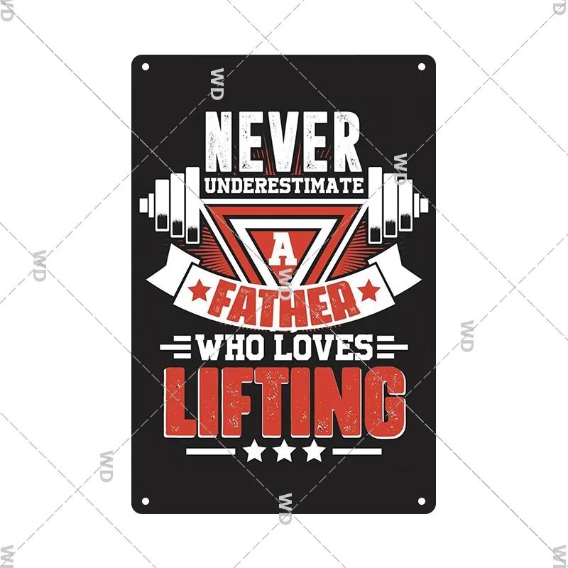 Gym Retro Metal Tin Sign Fitness Funny Vintage Iron Poster Exercise Motivation Quote Home Bar Pub Garage Man Cave Decor Gifts