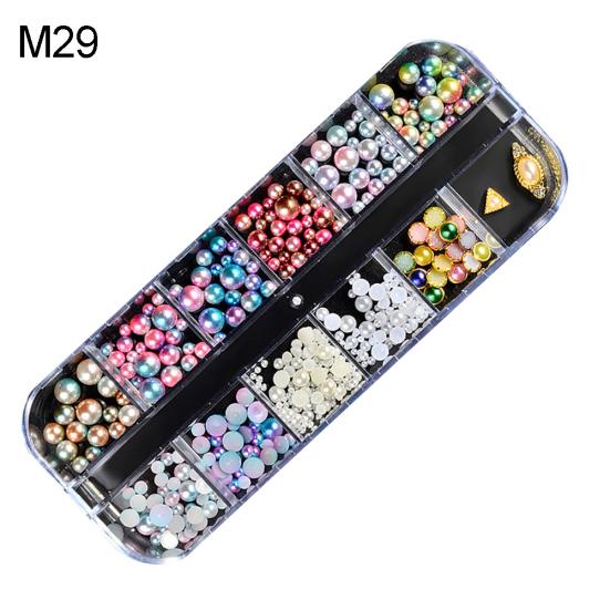 Sfaturi mixte pentru arta unghiilor DIY cu strasuri pentru decorare cu bile rotunde instrument de manichiura