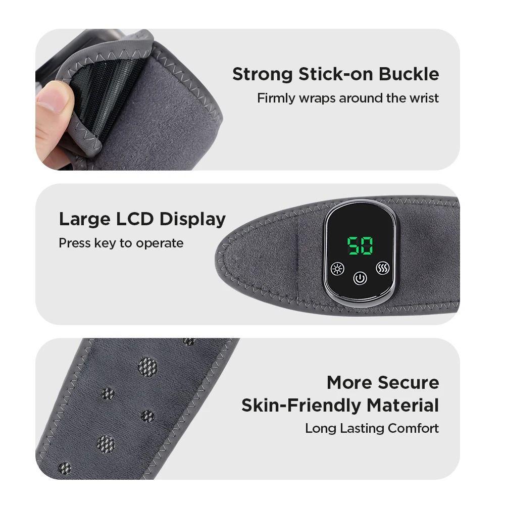 USB Rechargeable Hand Massager 8 Mode Electric Massage Tool Wrist Massager  Relax Muscle