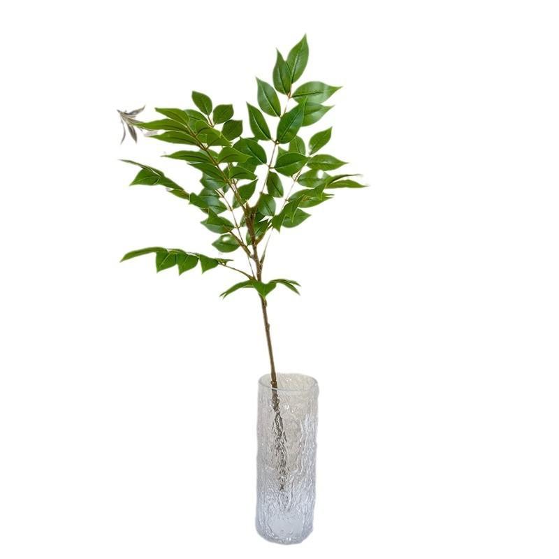 Faux Houseplant Home Decor With Silk Print Material For Living Room And Entryway