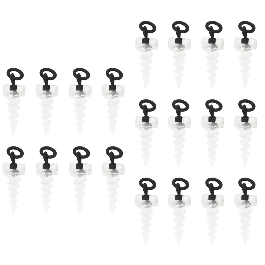 20 Stück Angelköder Schraube Karpfen Boilie Köderschraube mit Ringen Wirbel Angel-Terminal-Rig Tackle Angelzubehör