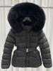 2026 Winter Slimming Cotton Jacket with Big Fur Collar and Belted Waist