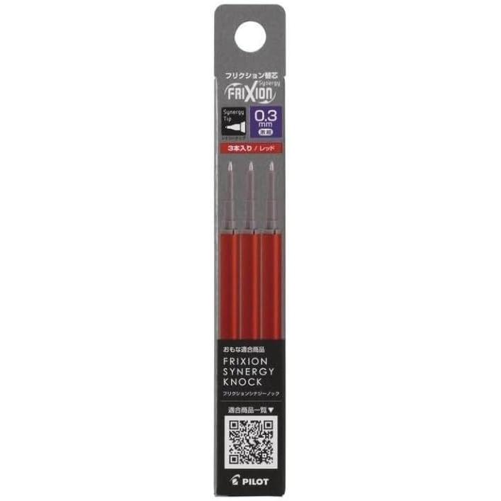 Pilot Friction Synergy Нажимная Стержень 0.3мм Набор из 3 штук Красный Набор из 3 штук