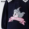 M.Latin Girls' Magic Girl Retro Navy Collar Polo Long Sleeve T-Shirt