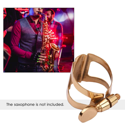 KONGNY Single-Screw Adjustment Saxophone Ligature, Compact and Durable Ligature for Soprano Saxophone