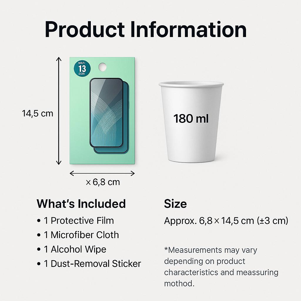 iPhone 13 Tempered Glass Screen Protector