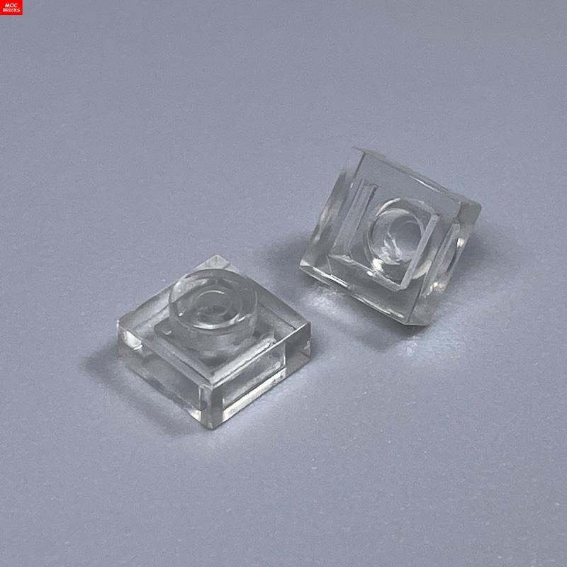 Non-Toxic 50Pcs Moc Bricks 3024 Trans White Blue Plate 1X1 Diy Accessories Educational Building Blocks Action Figure Kids Gift