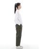 Seinteukeulu Twill Cotton Semi-Wide Cargo Pants Cs-301C Khaki