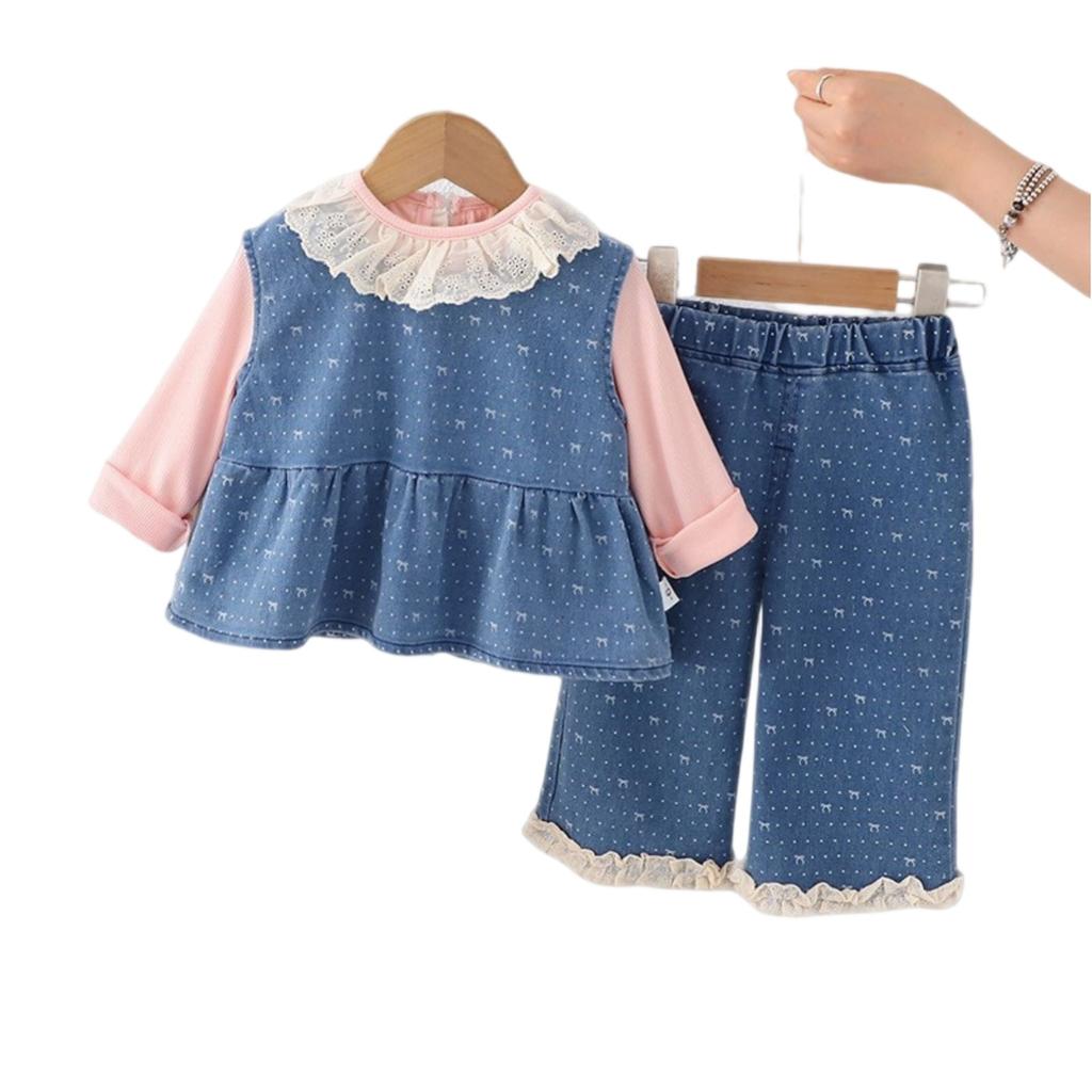 Barn Casual Långärmad Set, Bekväma Vardagskläder