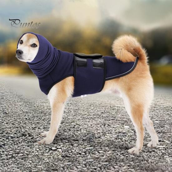 Kamizelka przeciwlękowa dla psów z odblaskowymi paskami, regulowana koszulka uspokajająca dla psów, oddychający, uspokajający kombinezon dla małych, średnich i dużych psów