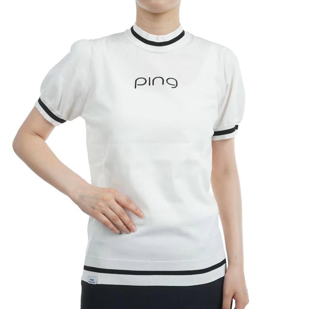 Ping Apparel Short Sleeve High Neck Sweater Quick UV Golf Size S Women's (Moisture Wicking, Drying, Protection) / / 622-4272800 030_White,