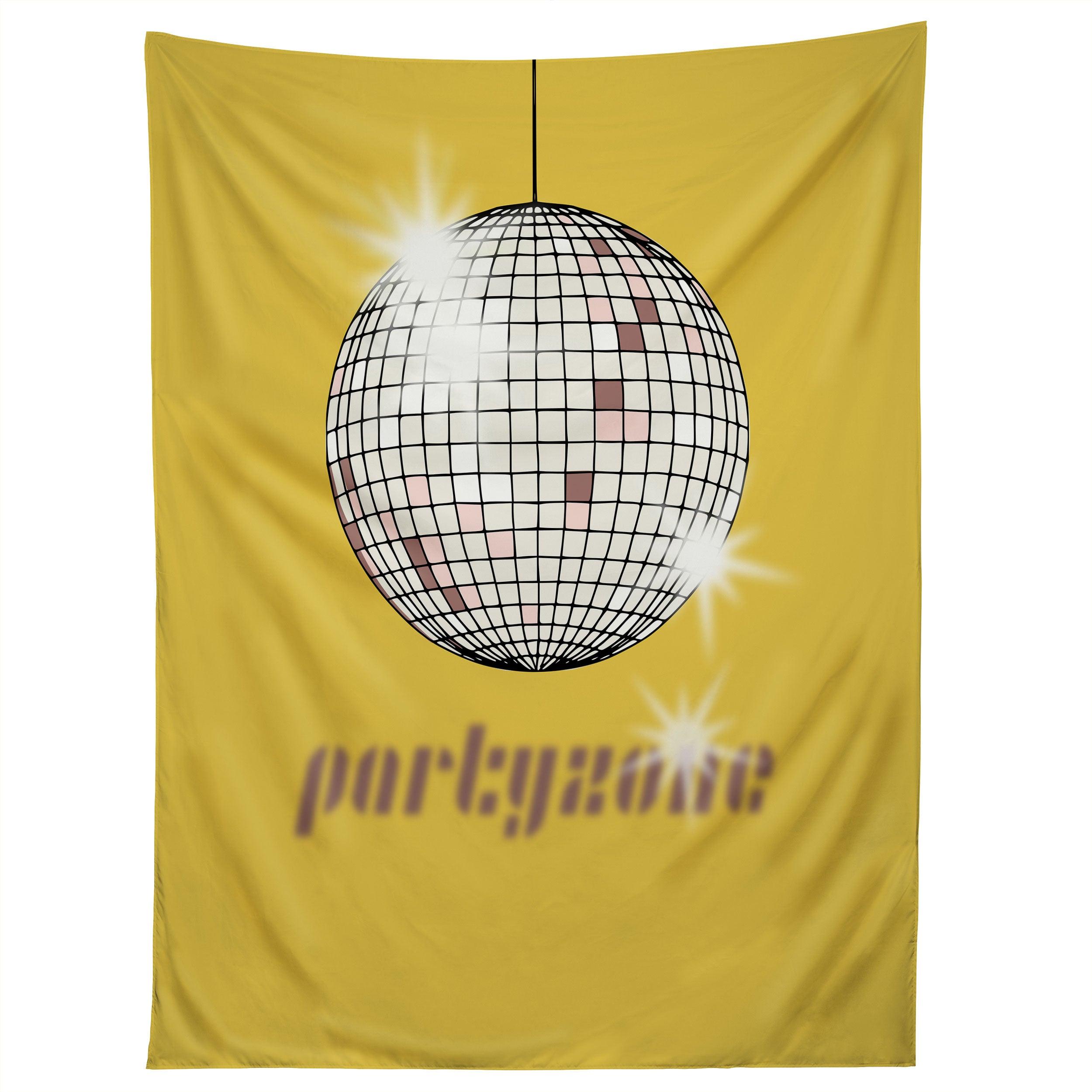 CELEBRATE THE 80S PARTYZONE YELLOW tapestry 75x100