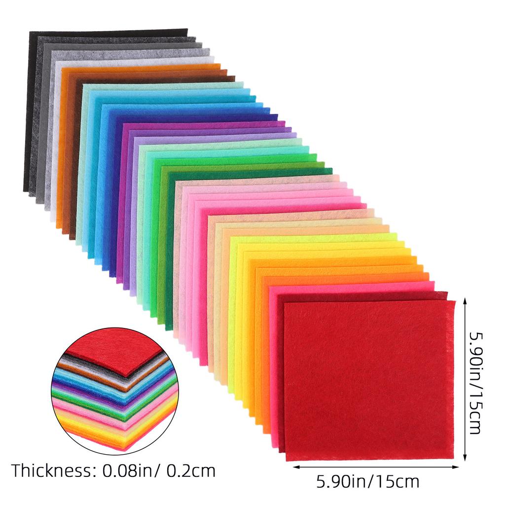 40Pcs 10x15cm Random Color Nonwoven Fabric Sheets Comfortable Texture Craft Felt Sheets Easy To Staple Paint for Kids