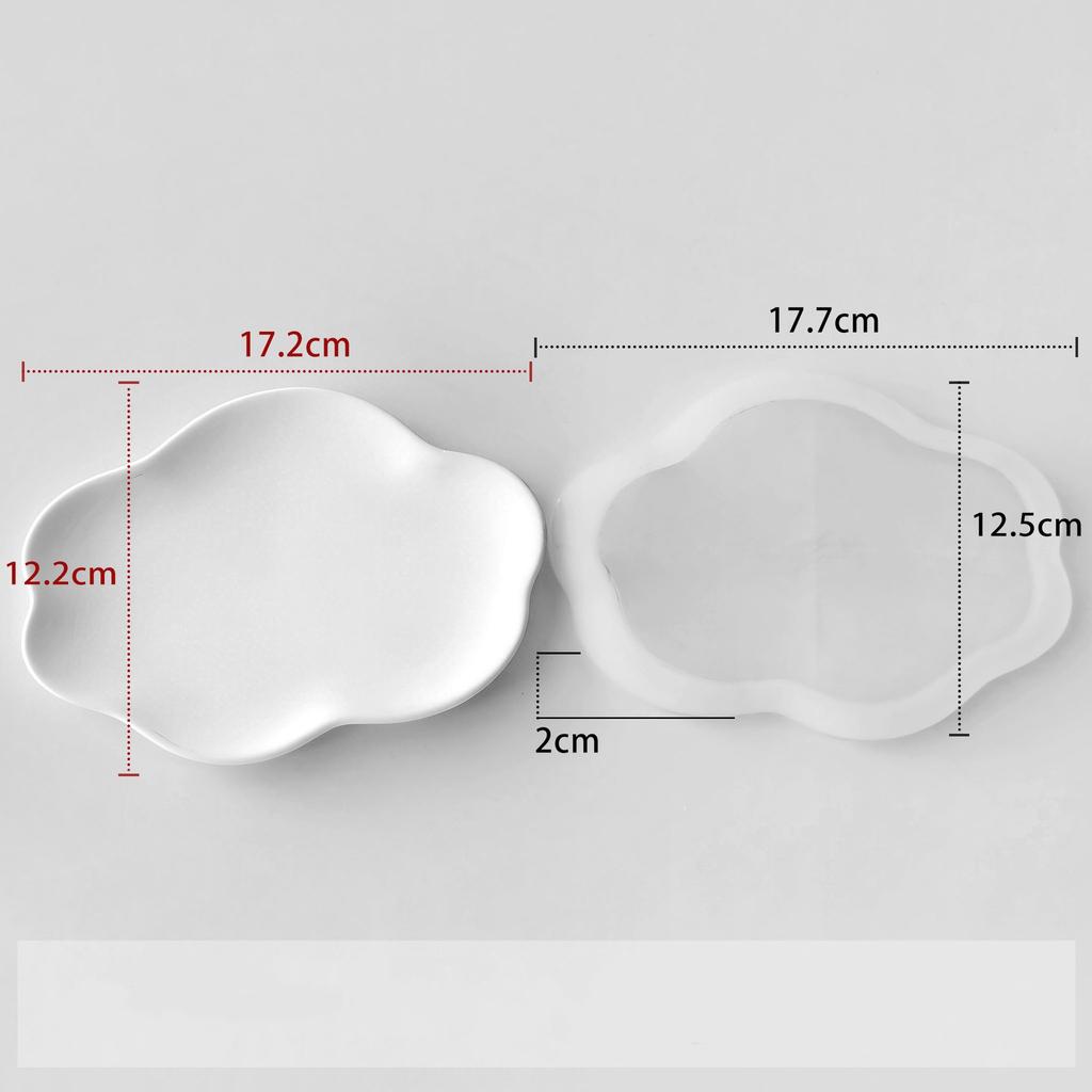 DIY Mrak Láska Květina Kruhový Úložný Podnos Silikonová Forma INS Epoxidová Pryskyřice Sádra Podšálek Forma Ruční Výroba Podnosu na Šperky