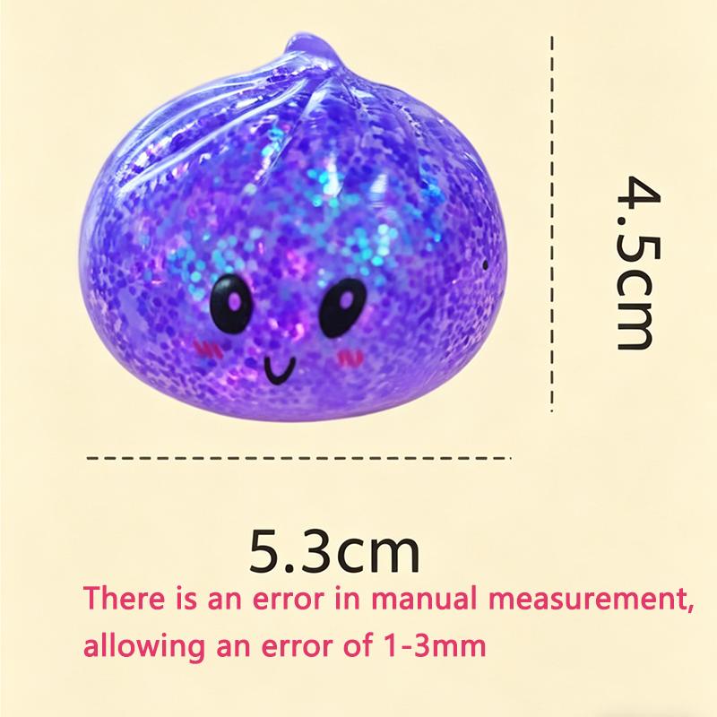 Mini Flash Dumpling Pressure Ball Slow Rebound Soft Pinch Decompression Simulation Steamed Bun Sensory Squeeze Adults Toy Gifts