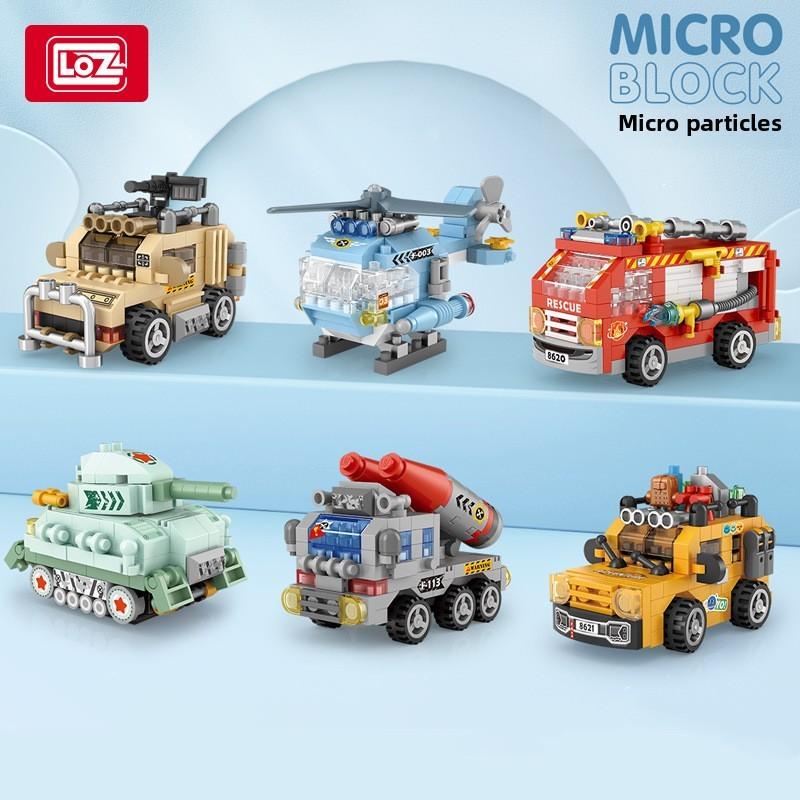 Plastic Airplane Tank Micro Construction Blocks For Kids Creative Play Learning