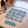 DIY Nail Art Kit With 3mm AB Transparent Flat Back Rhinestones 12 Compartments For Crafts And Fashion
