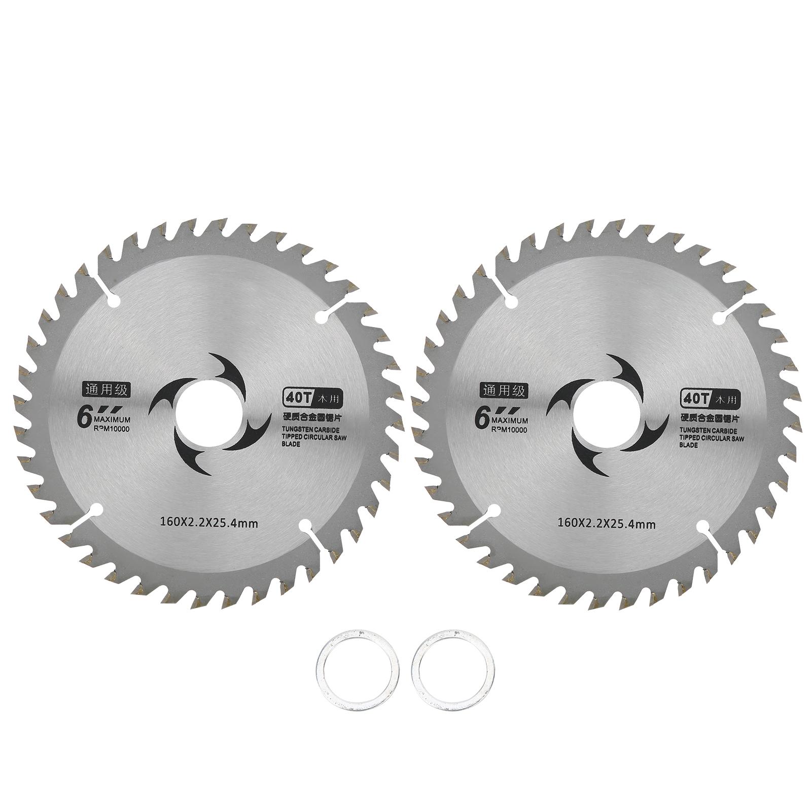

2 шт. 6 дюймов 40 зубьев Твердосплав Универсальное Использование по Дереву Деревообработка Режущий Пильный Диск Полотно