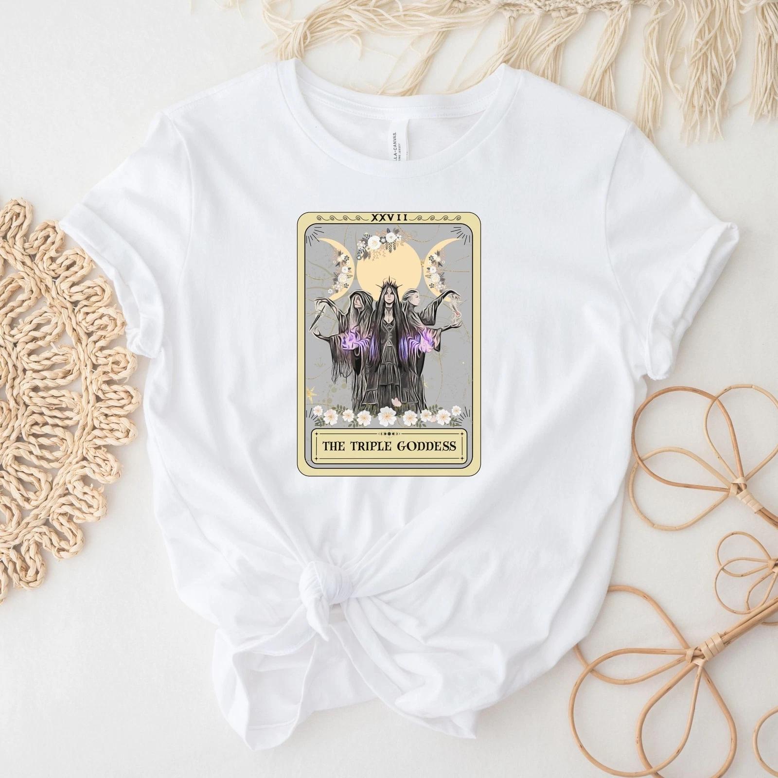 Hecate Triple Moon Goddess Tarot Card Shirt 4XL