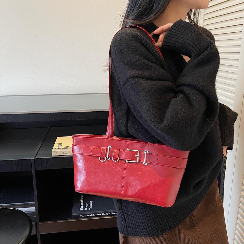 Women's Retro Large Capacity Tote - Autumn/Winter 2025 Versatile Shoulder & Underarm Bag for Fashion & Commute