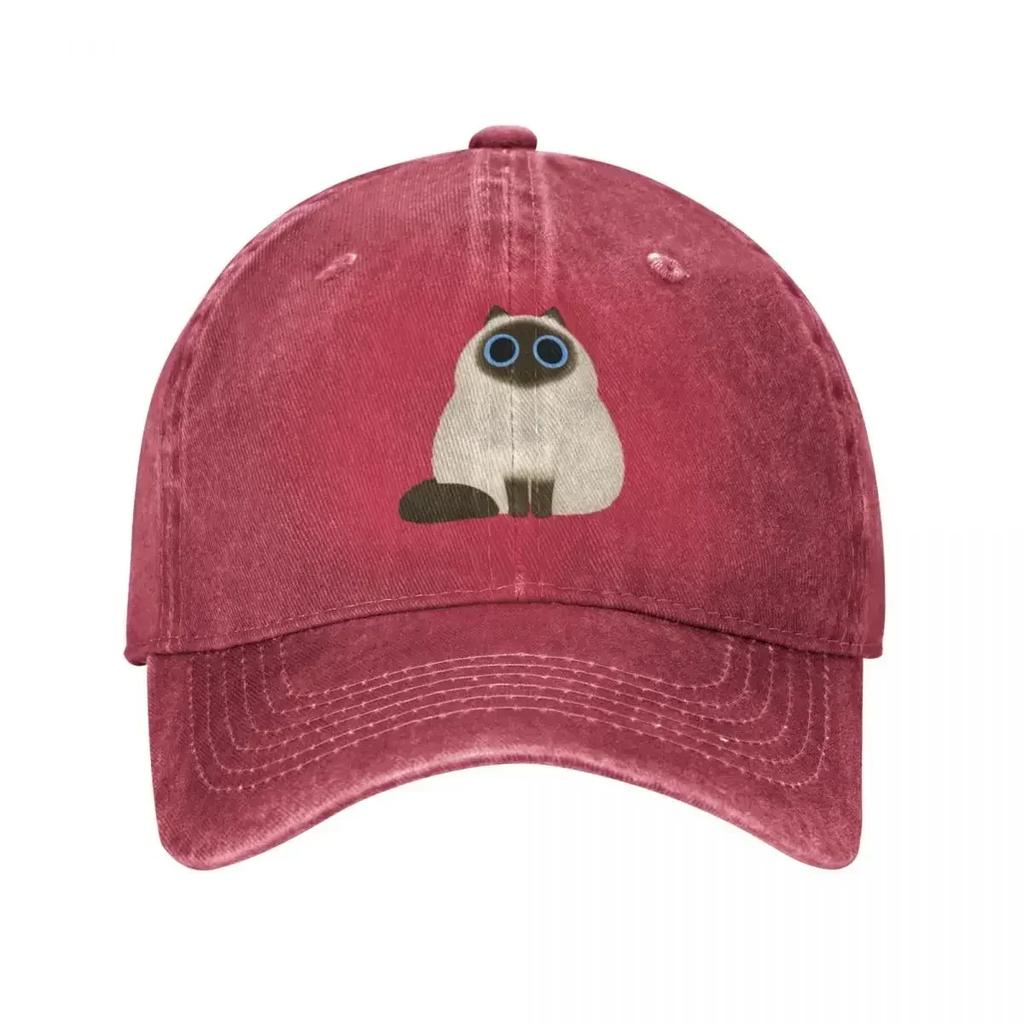 Himalaya Katze Baseballkappen Mode Verwaschene Denim Hüte Outdoor Verstellbare Kappe Sport Baseball Cowboyhut für Männer Frauen
