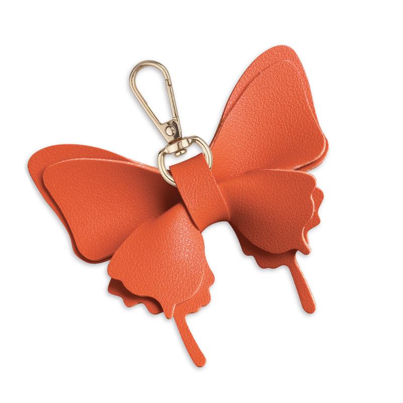 Butterfly Key Pendant Korean PU Leather Butterfly Bag Charm Luggage Accessories Car Keychain Charm