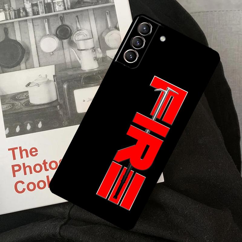 Firefighter Fire Department Fireman Phone Case For Samsung Galaxy S23 S22 S24 Ultra S20 S21 S24 FE S9 S10 Plus Note 10 20 Ultra Galaxy S21 Plus