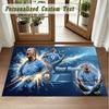 Crystal Velvet Square Rug Custom NameErling Haaland Pattern Non Slip Home Floor Decor Rug