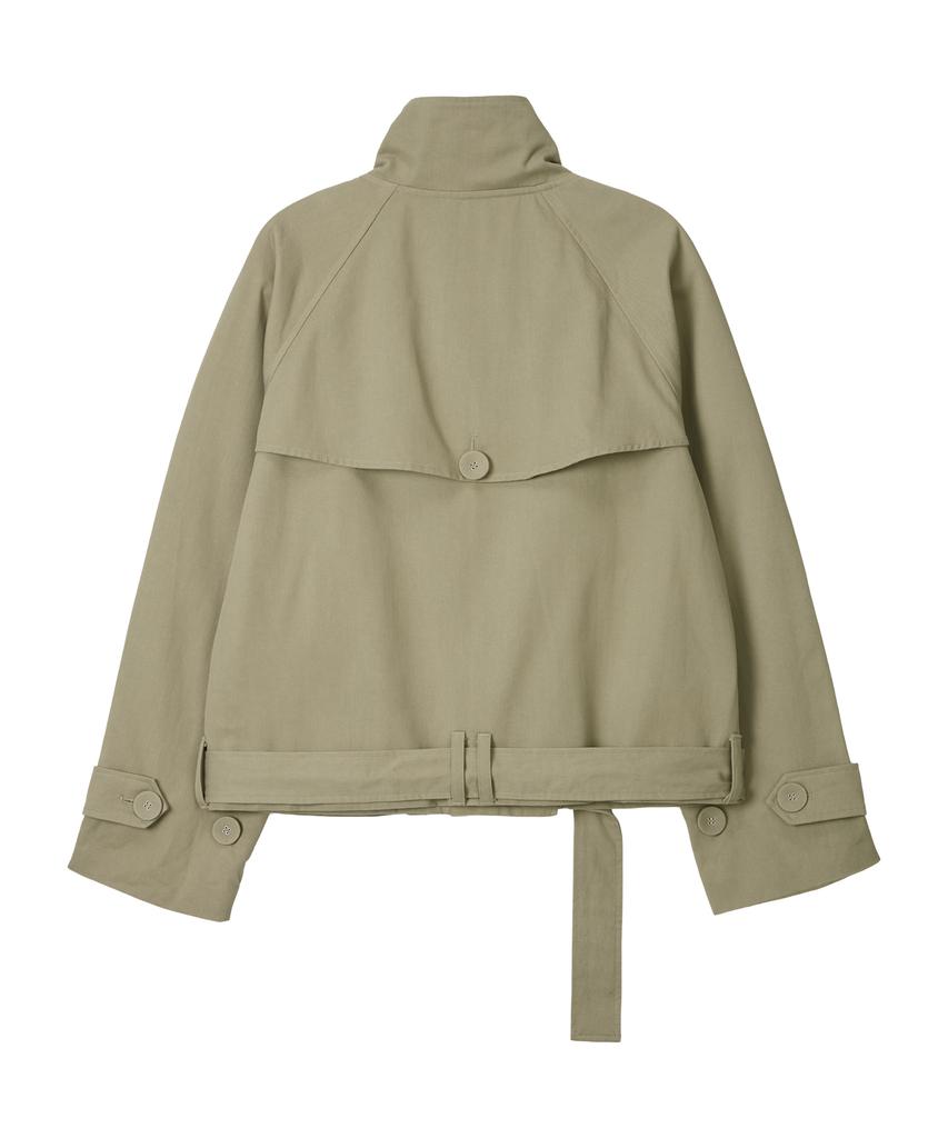 BITTERCELLS Halb-Trenchcoat mit hohem Kragen - Beige