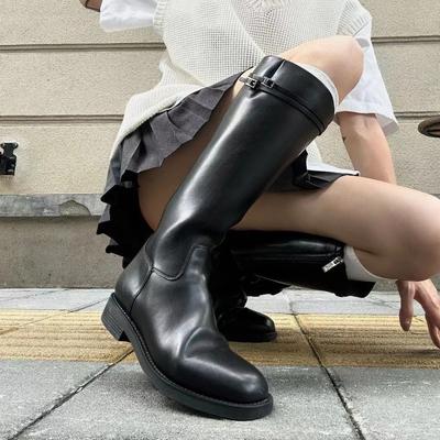 High Boots 2026 Spring and Autumn New Knight Boots British Style Versatile Long Boots for Women