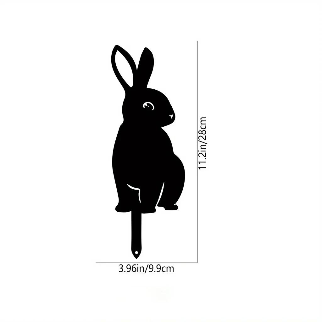 Rabbit/Squirrel Figurines Hollow Dust Proof Wrought Iron Realistic Rabbits Art Sculpture for Garden Party Decor Metal Home Yard