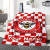 Name Custom Brentford FC Print Flannel Blanket High Quality Warm Comfortable Cover for All Seasons Perfect for Gifts Home Decor