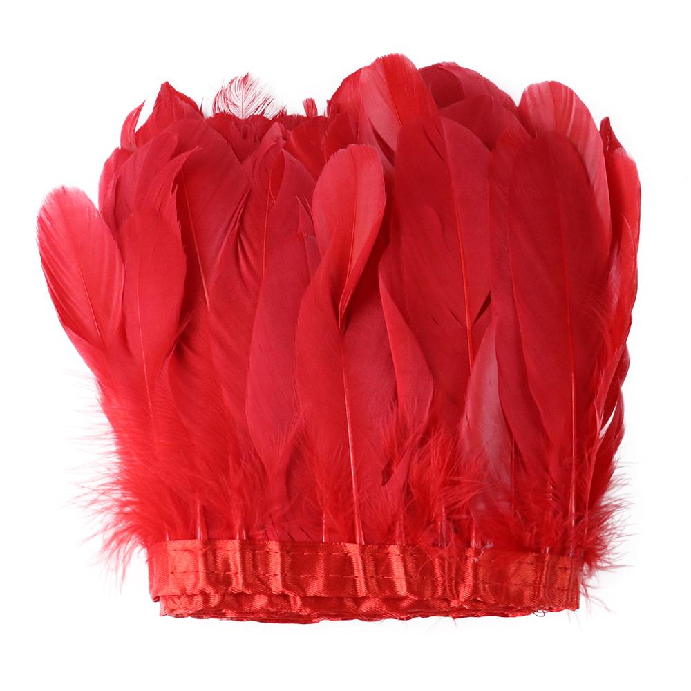 2M/5M/10M White Real Goose Feather Trims Width 15-20cm Goose Feather Ribbon Dyed Clothes Party DIY Craft Dress Sewing Accessory