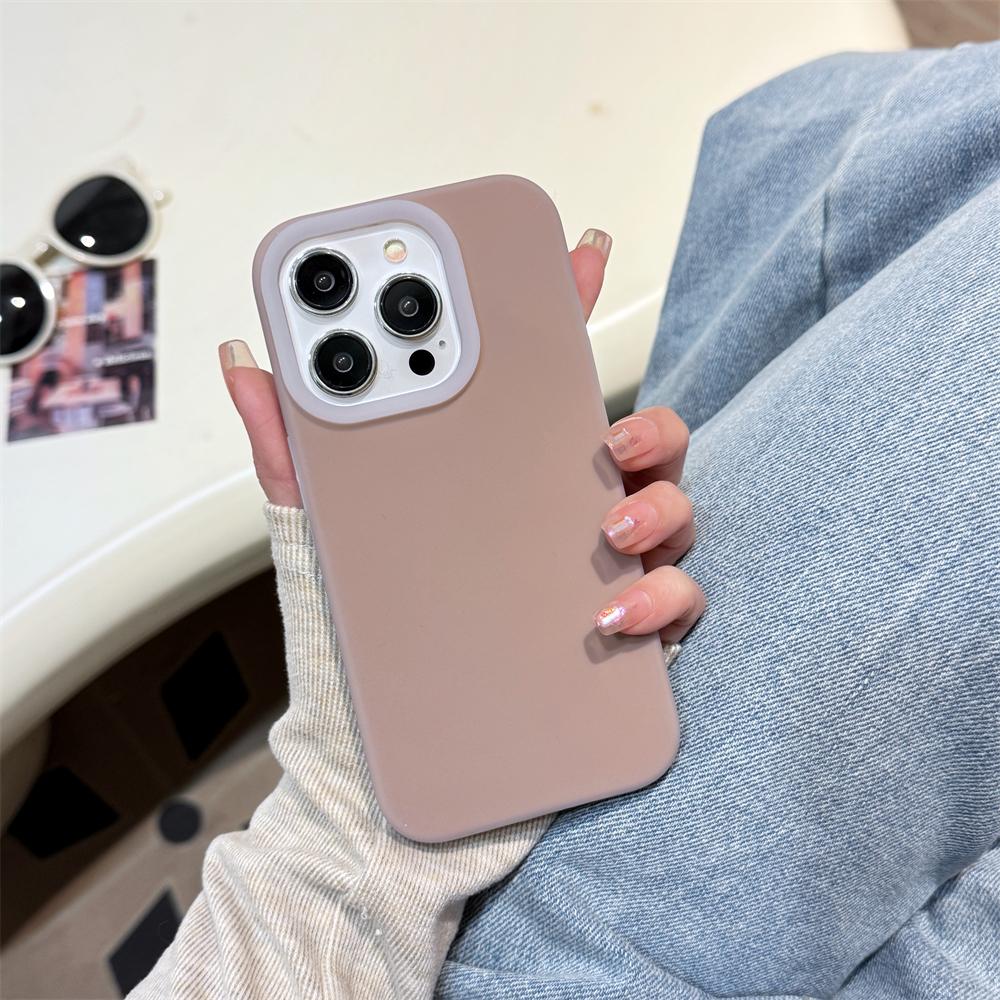 Luxury Candy Colored Liquid Silicone Phone Case For iPhone 16 15 14 13 12 Pro Max Puls 11 Soft Shockproof Bumper Matte Cover