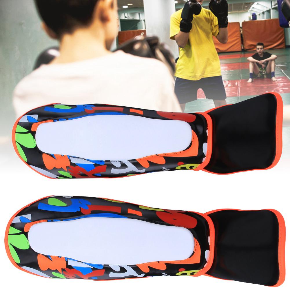 BN FIGHT Children Leg Protector Shin Guards Protective Gear Footguards for Boxing Muay Thai Taekwondo Training S