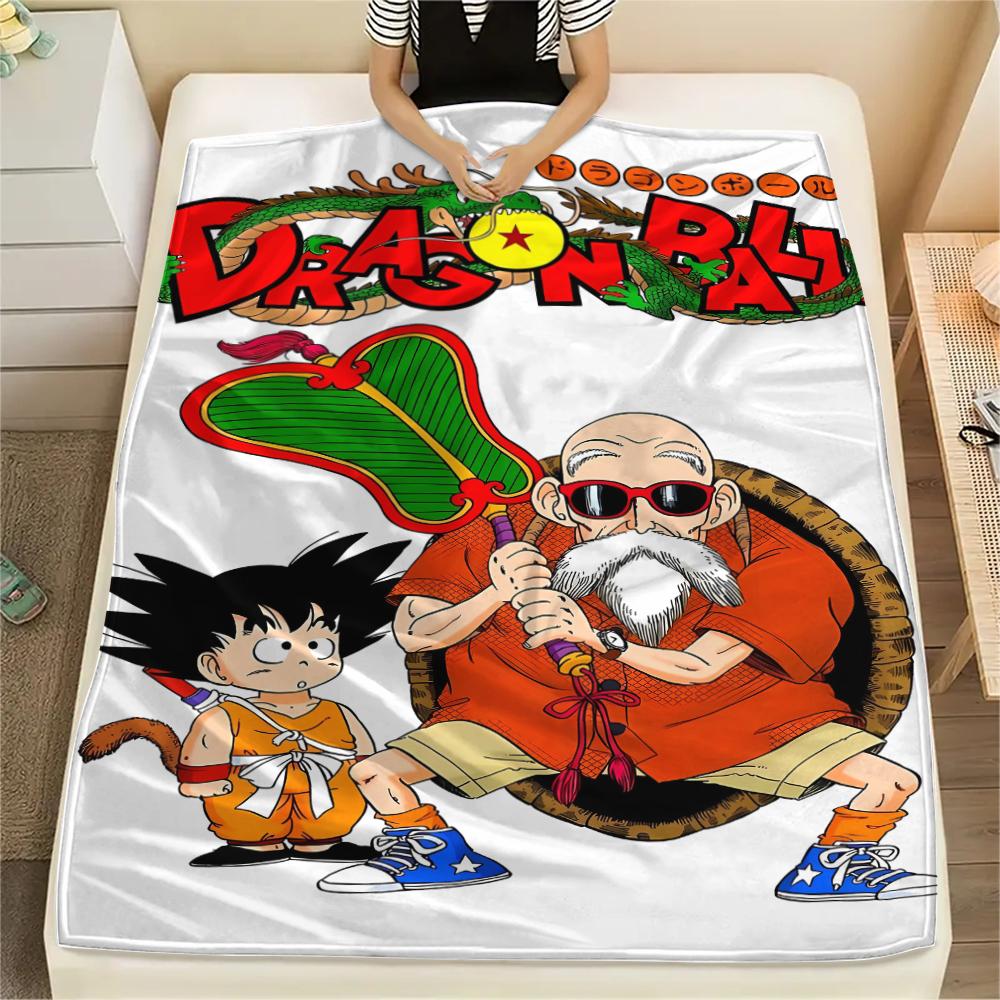 Dragon Ball Character Print Flannel Blanket High Quality Comfortable for All Seasons Home Decor Warmth and Comfort Perfect for Christmas Gifts