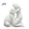 Moisture-proof Home Decor 3D Printed Girl with Dog Figurine Ornament, Minimalist Squatting Pose Pet Lover Gift Sculpture, Healing & Decoration,