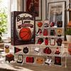 Red Basketball 2D Acrylic Keychain Pendant - Sports Series Advent Calendar