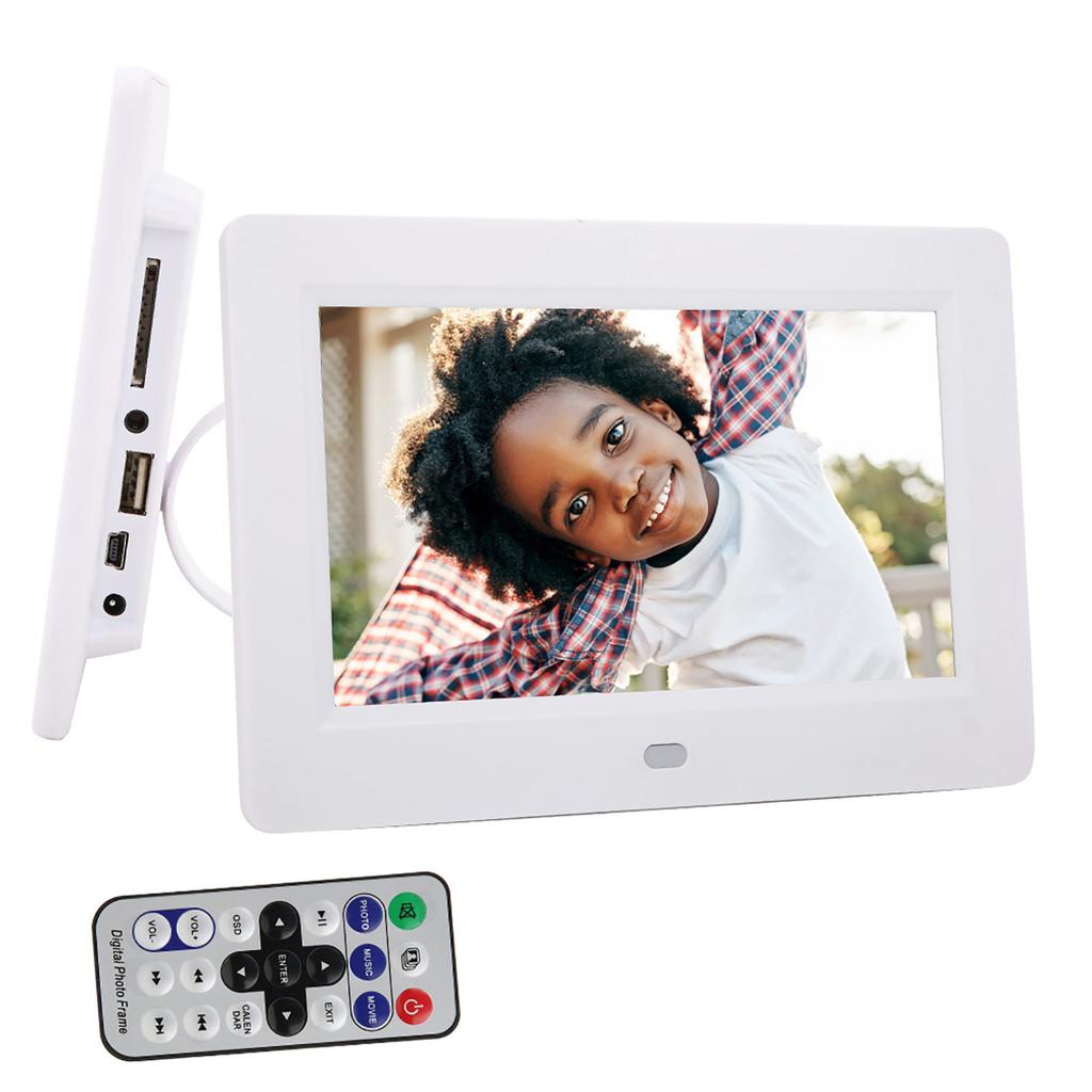7 Inch 800*480 HD Digital Photo Frame Screen Multiple Languages Screens Ratio 16:9(black  )
