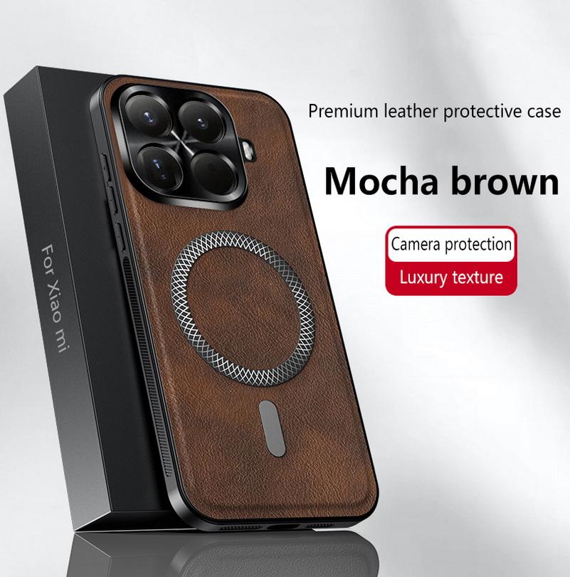 

Retro Leather Wireless Charging Magnetic Ring Case For Xiaomi 15T Pro Mi 15t 17 Pro Max 15s Pro 15 Ultra 14T 13 13T 12 Cover xiaomi 15T Pro