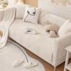 Copridivano di Lusso per Soggiorno Antiscivolo Spesso Peluche Cuscino Tappetino Stile Semplice Asciugamano Coperta in Peluche per Divano Decorazione Casa
