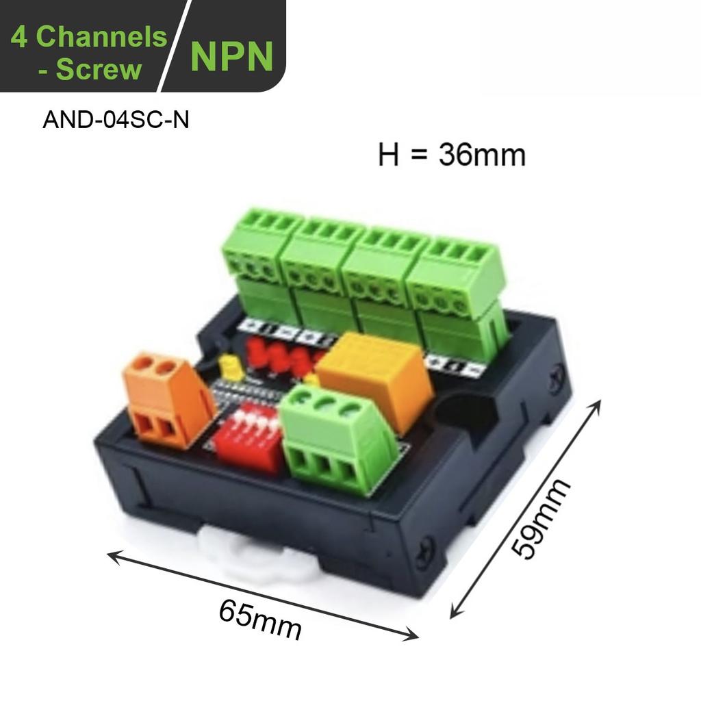 AND Gate Logic Processing Module Terminal Block With 8 Input Channel Sensor NPN/PNP Relay Output For Multiple Conditions Control
