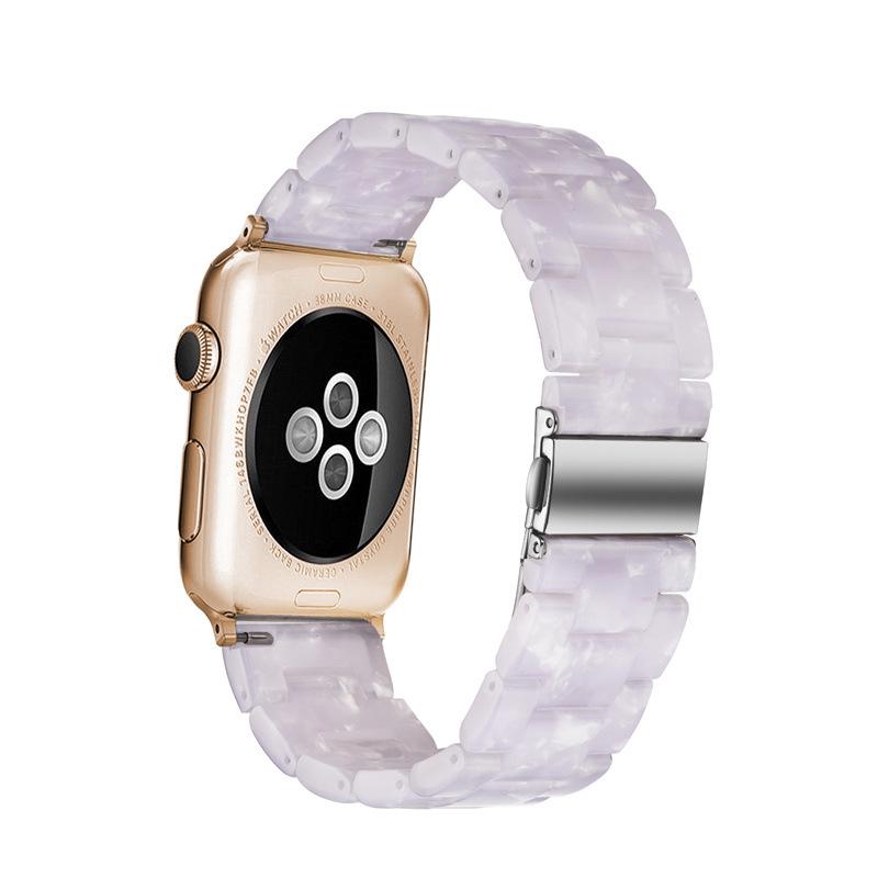 Bracelet for iWatch 9 8 7 SE Apple Watch Band 38mm 40mm 42mm 44mm 41mm 45mm Resin Band Replacement Series 6/5/4/3 Watchband Pink