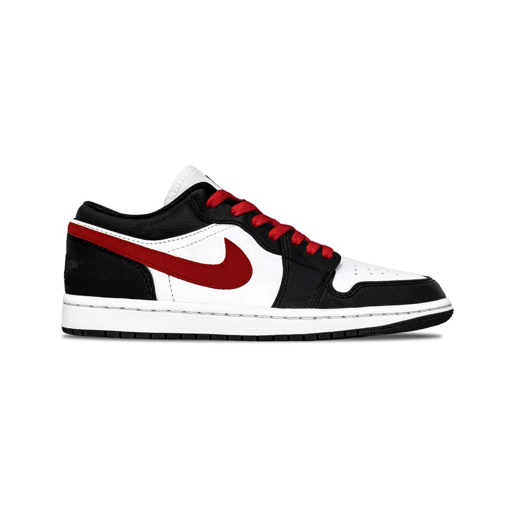 Jordan Air Jordan 1 Jazz Nocturne Leder Low-Top Vintage Basketballschuhe Unisex Schwarz Rot 553558-165(Team992-)
