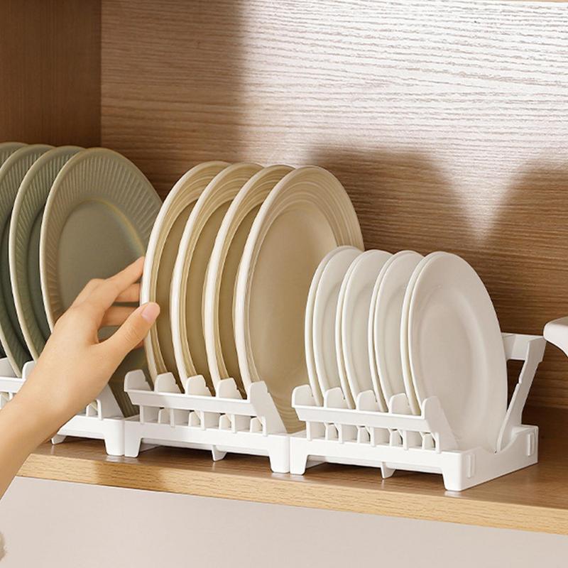 Dish Organizer Rack Upright Draining Cabinet Plate Organizer Plate Dish Drying Rack Kitchen Dishes Stand Vertical Storage Rack